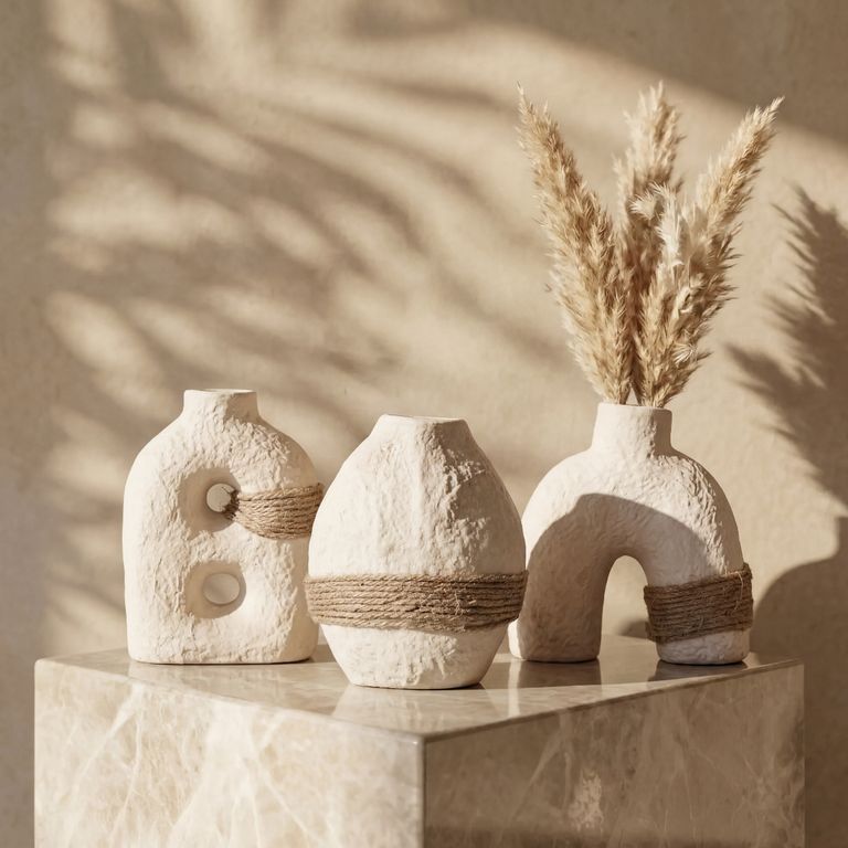 Set de 3 floreros de ceramica Eco Terra