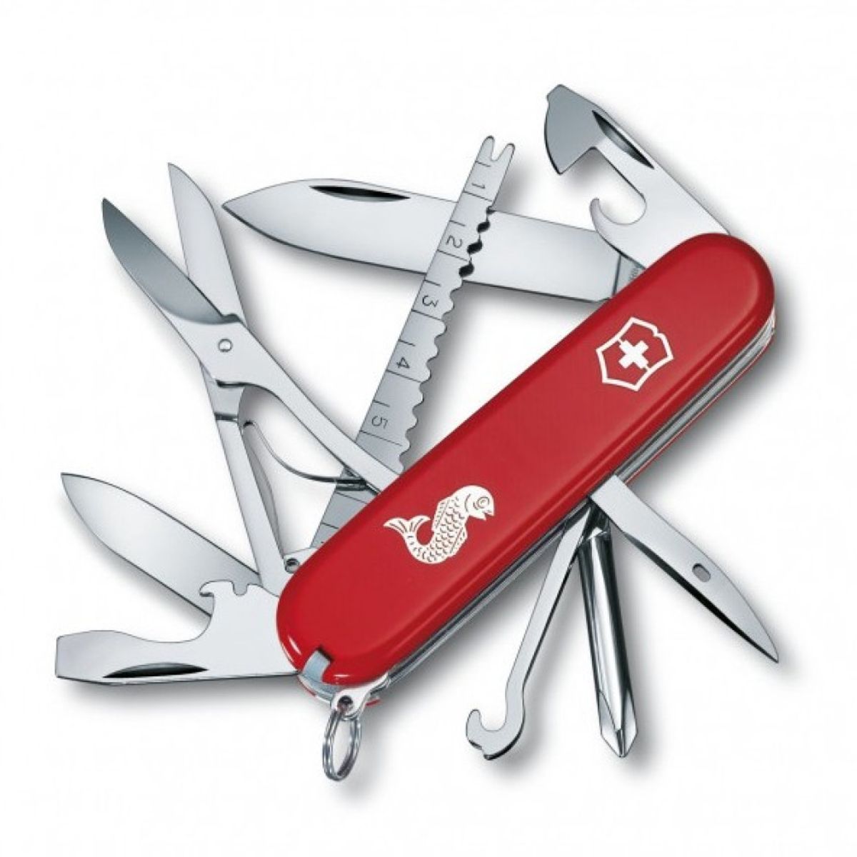 VICTORINOX - CORTAPLUMAS VICTORINOX COD 473372 FISHERMAN 91MM ROJA CON LOGO