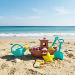 GENERICO - Juguete de Playa Bote con accesorios