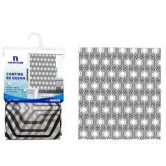 GENERICO - Cortinas Baño Tela Impermeable 180x180 Diseño Rombos