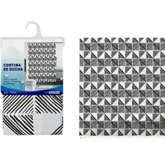 GENERICO - Cortinas Baño Tela Impermeable 180x180 Cuadros