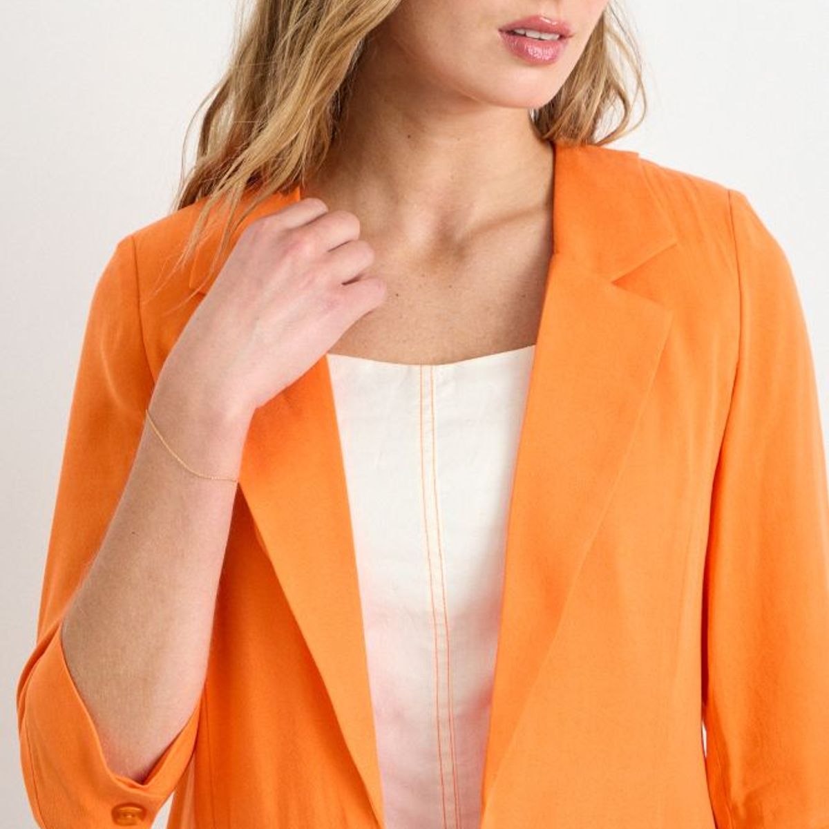 IO - Blazer Liso Mujer Naranjo Io