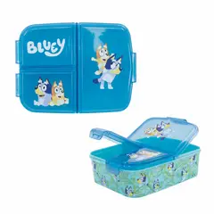 GENERICO - Tupper Contenedor hermético - Sandwichera con Divisiones azul