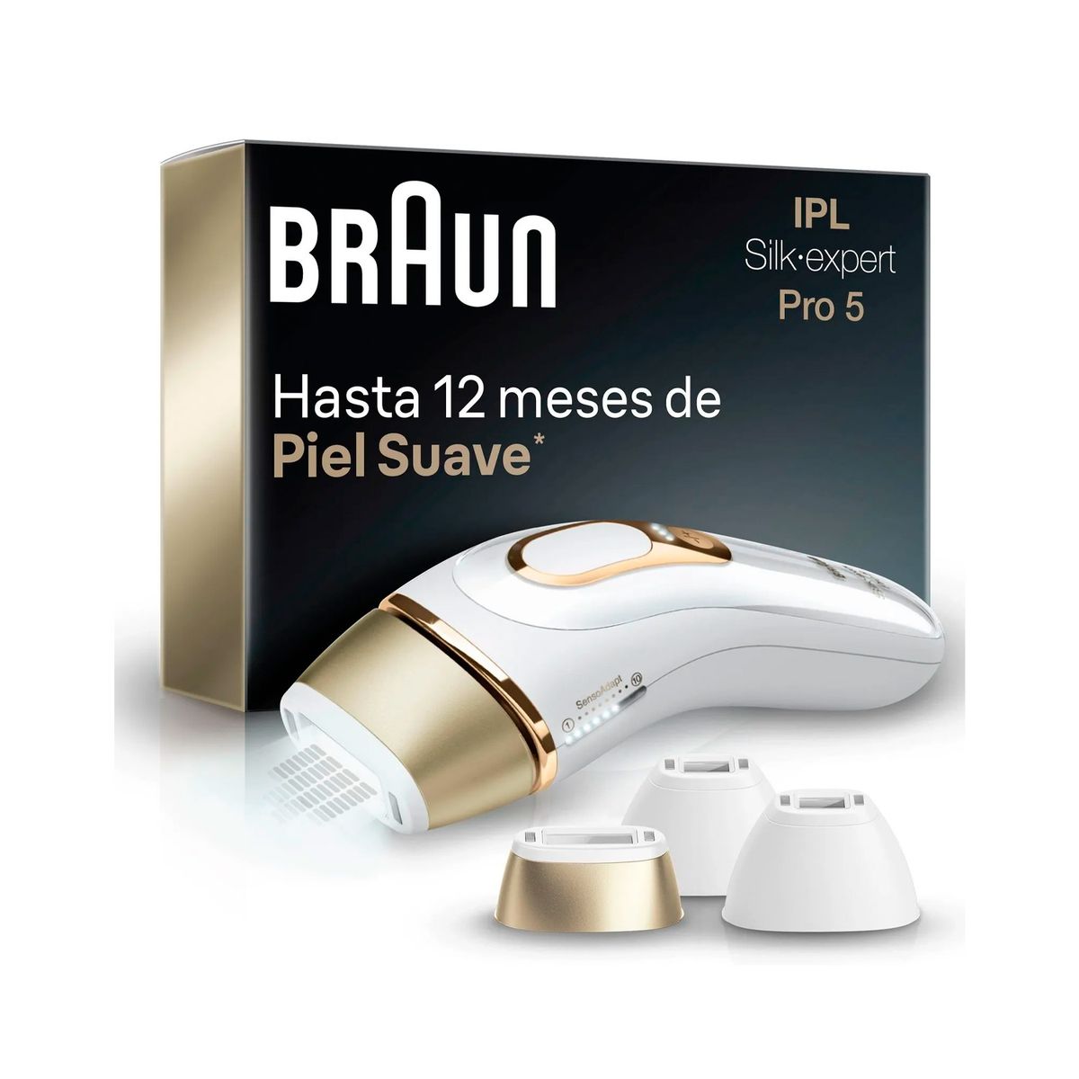 GAMA - Depiladora IPL Braun PL5140 WHT/GOLD Silk-Expert Pro 5
