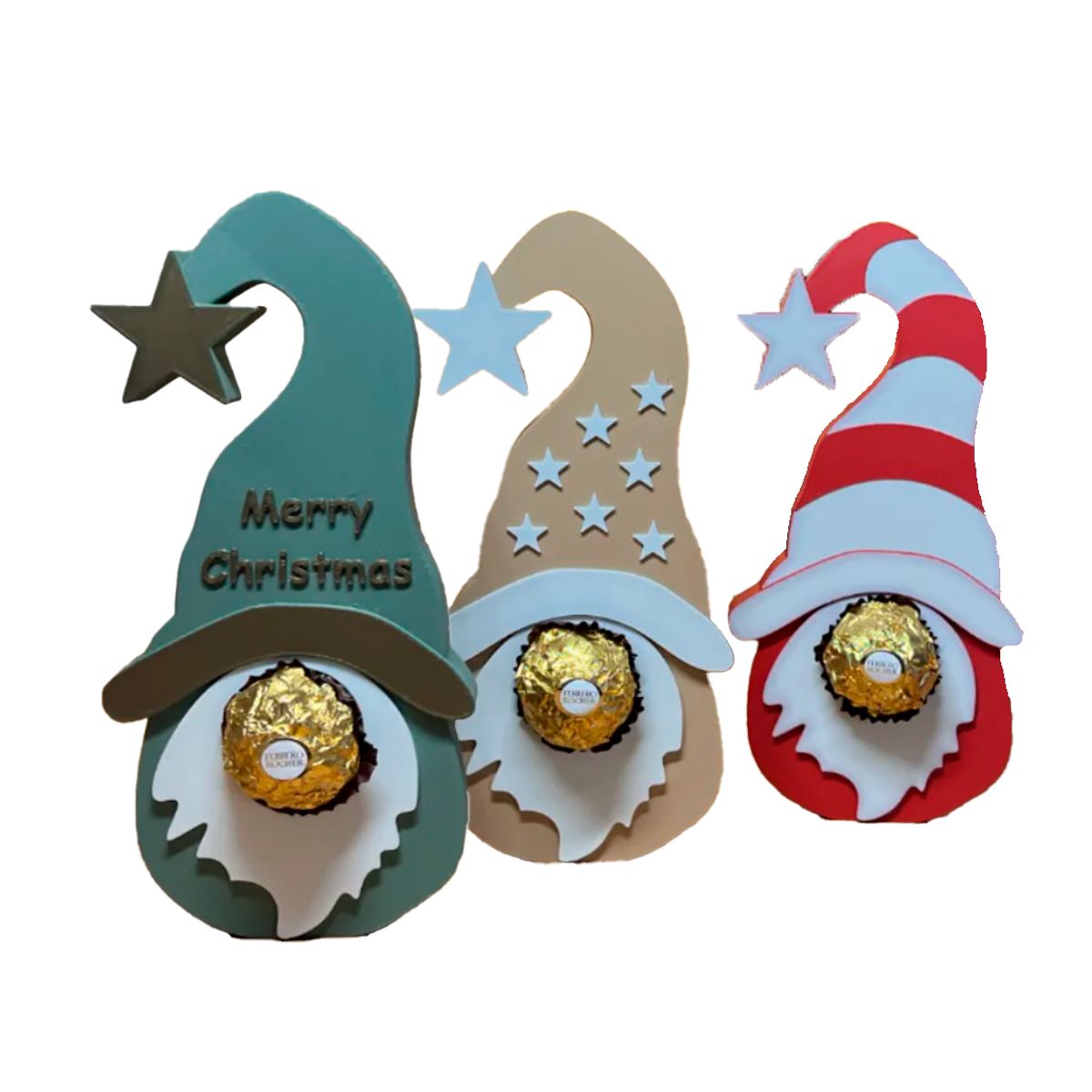 GENERICO - Adorno navidad chocolates - Gnomos (pack 3 un)