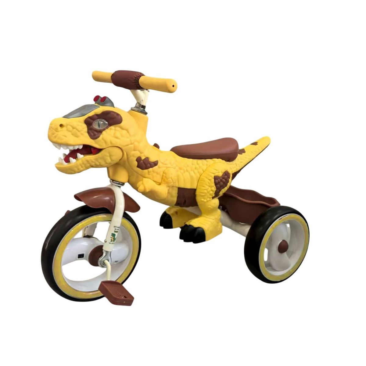 VOYAGE - Triciclo Infantil Dino Rex Con Luz y Bluetooth Yellow