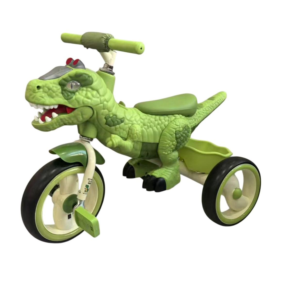 VOYAGE - Triciclo Infantil Dino Rex Con Luz y Bluetooth Green