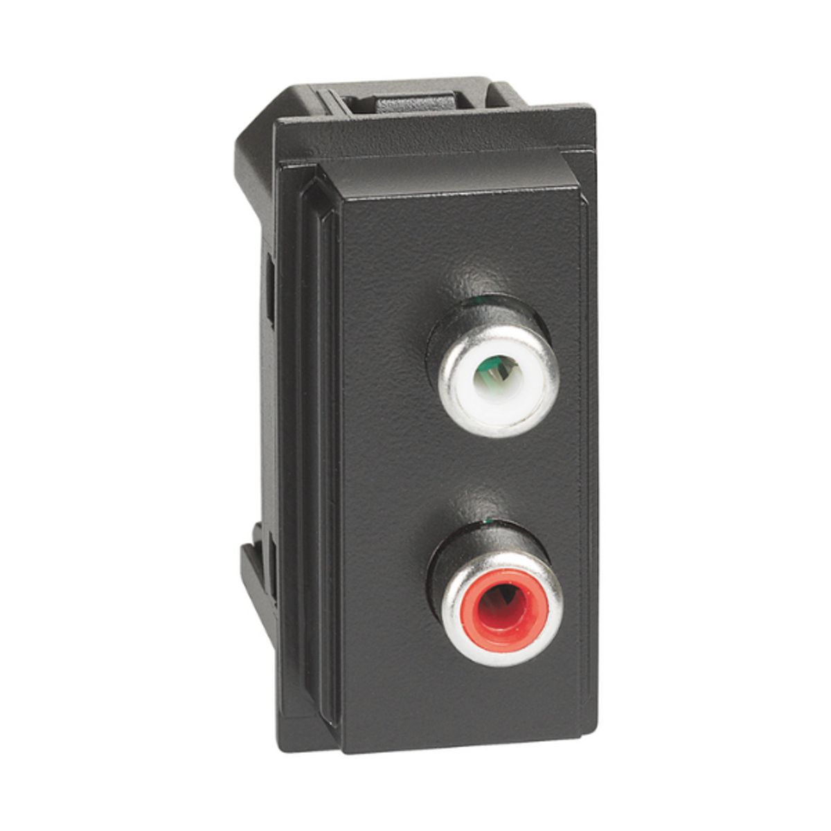 BTICINO - Modulo Conector Audio Doble Bticino Rca Negro Living Now