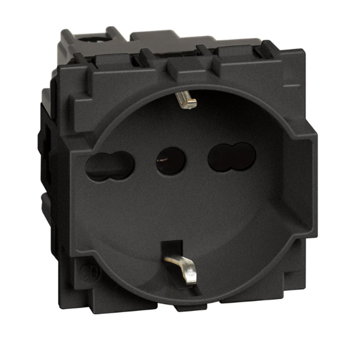 BTICINO - Módulo Enchufe Schuko 10-16A Bticino 2P+T 250V Negro Living Now