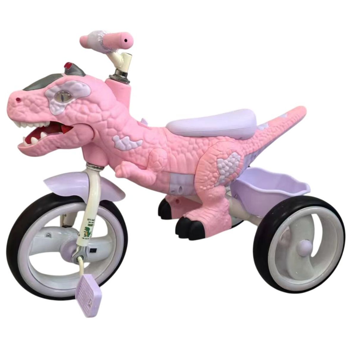 VOYAGE - Triciclo Infantil Dino Rex Con Luz y Bluetooth Pink