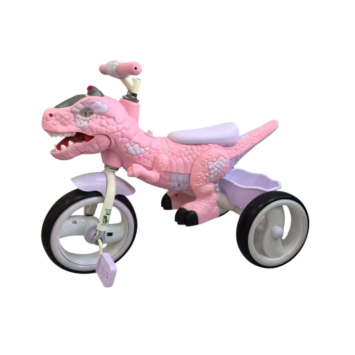 VOYAGE - Triciclo Infantil Dino Rex Con Luz y Bluetooth Pink