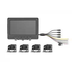 HIKVISION - Kit Dvr Movil 4ch Con Monitor Y 4 Camaras 1080p 4 Camara