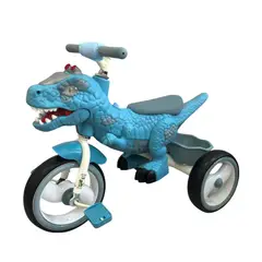 VOYAGE - Triciclo Infantil Dino Rex Con Luz y Bluetooth Blue