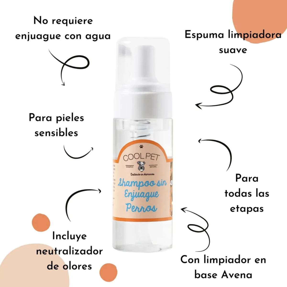 COOLPET - Shampoo Sin Enjuague Coolpet Para Perros Higiene Sin Agua