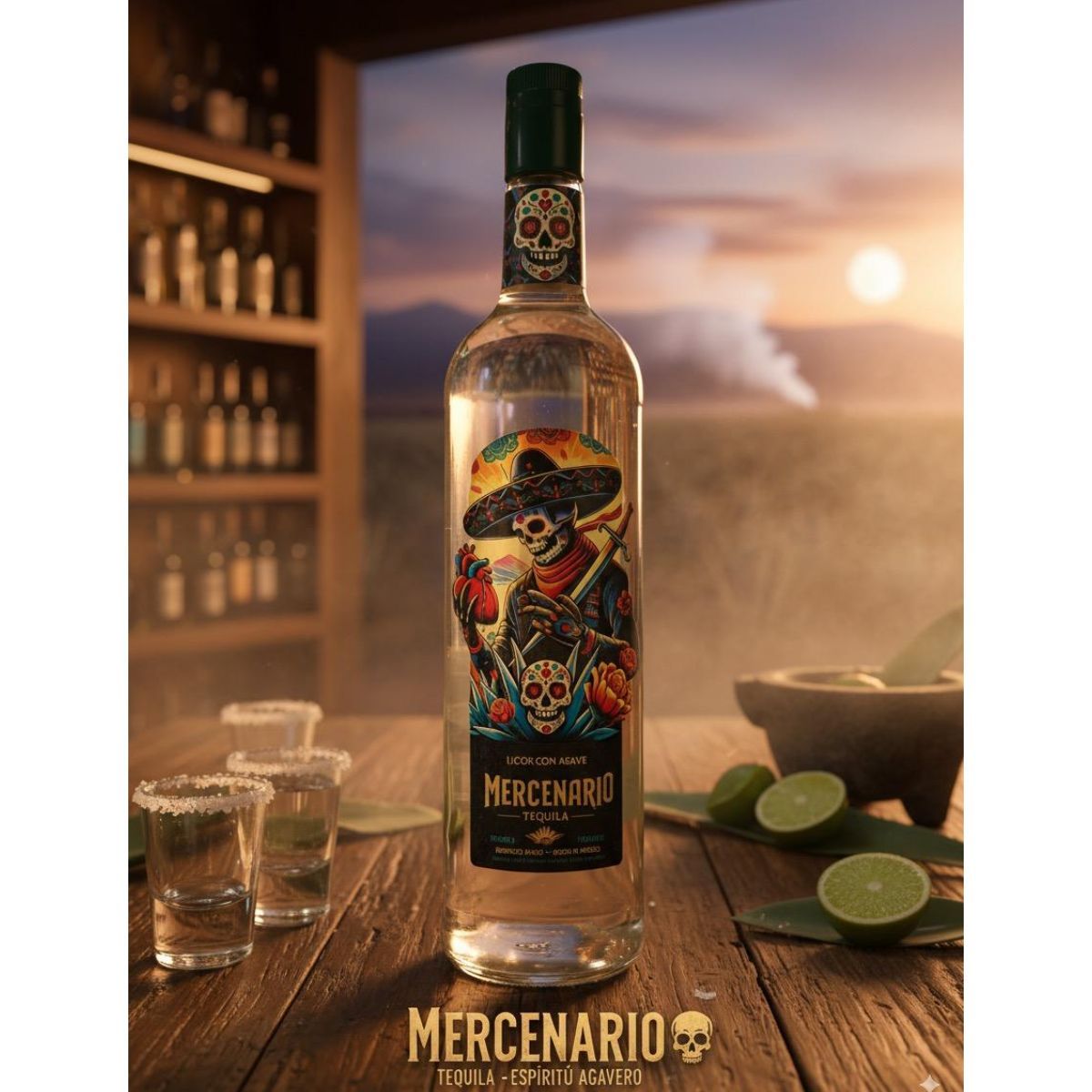 TEQUILA GOLD - Tequila El Mercenario 35° 1 Lt