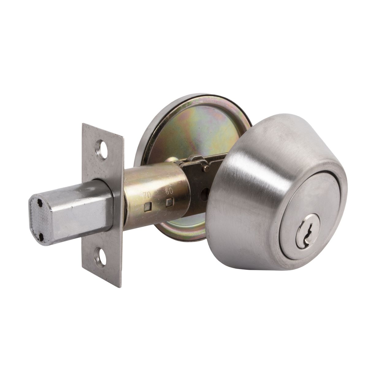 YALE - Cerrojo de Seguridad Yale Llave por ambos lados Plateado
