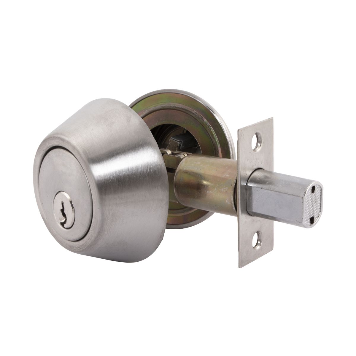 YALE - Cerrojo de Seguridad Yale Llave por ambos lados Plateado