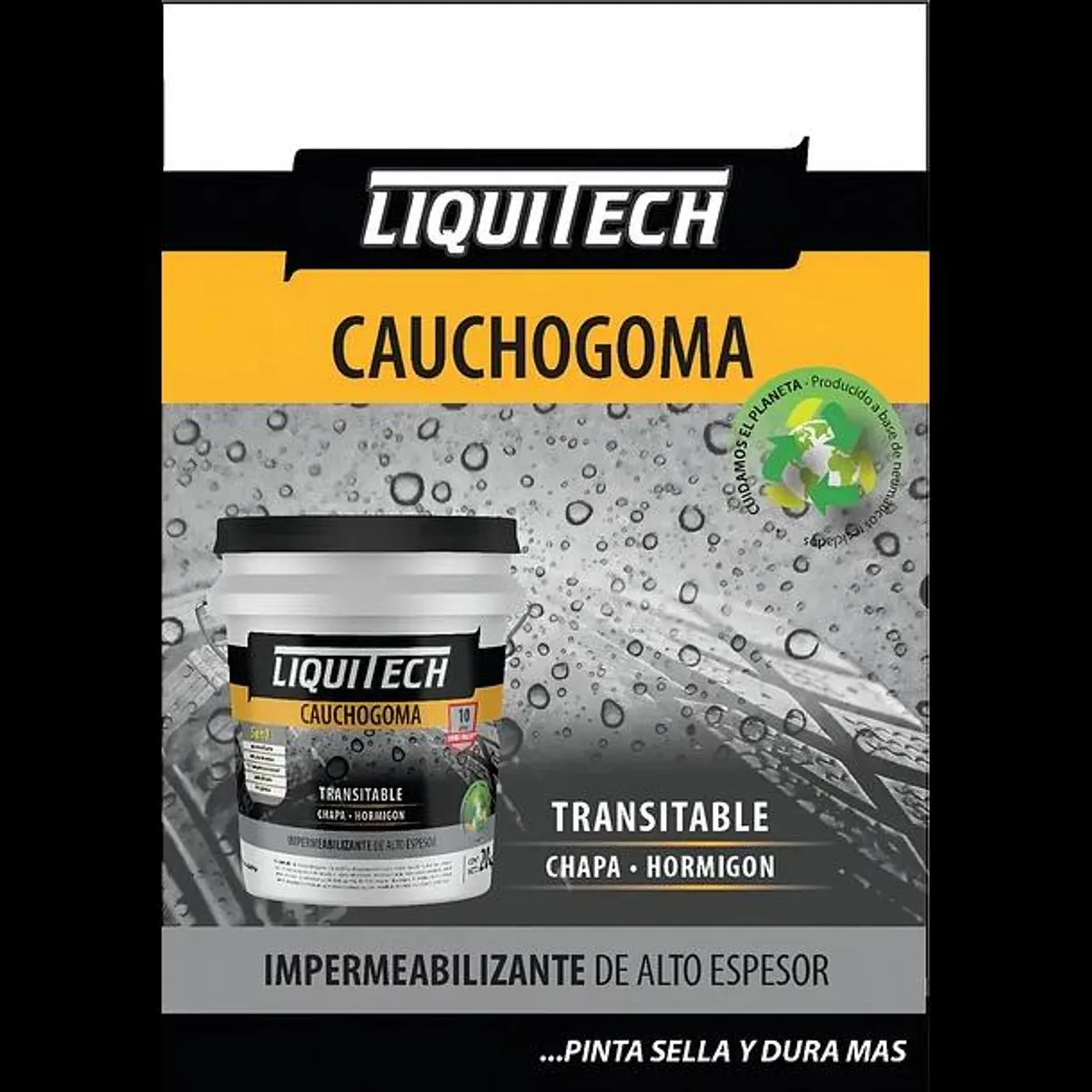 GENERICO - Pintura impermeabilizante sustentable Caucho Goma 5 en 1 Liquitech 4 Kg color Blanco