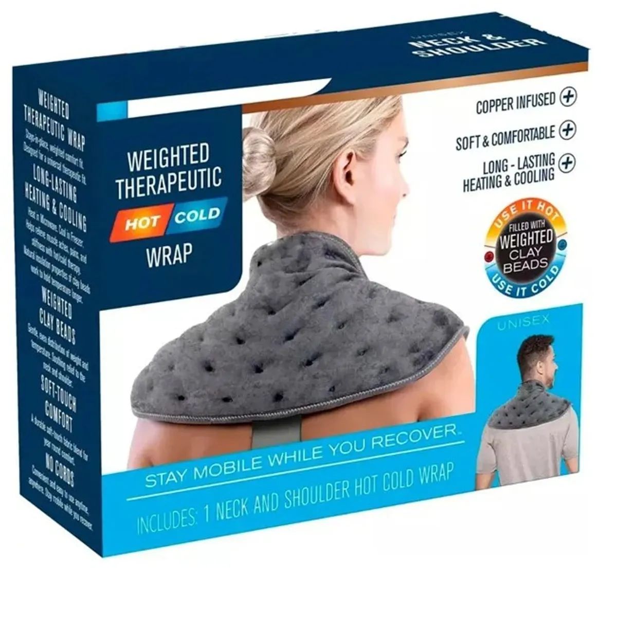 MOVI - Manta Terapéutica para Cuello hombros y Espalda  Alivio del Dolor Muscular