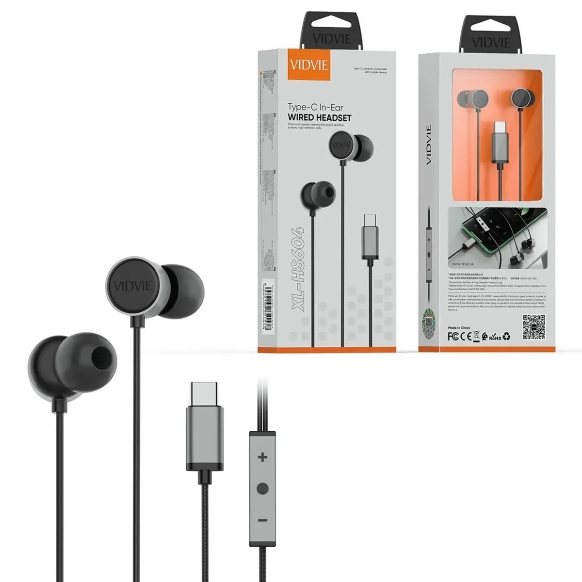 GENERICO - Audífonos Intrauditivo y Micrófono con cable USB-C para Android y Iphone