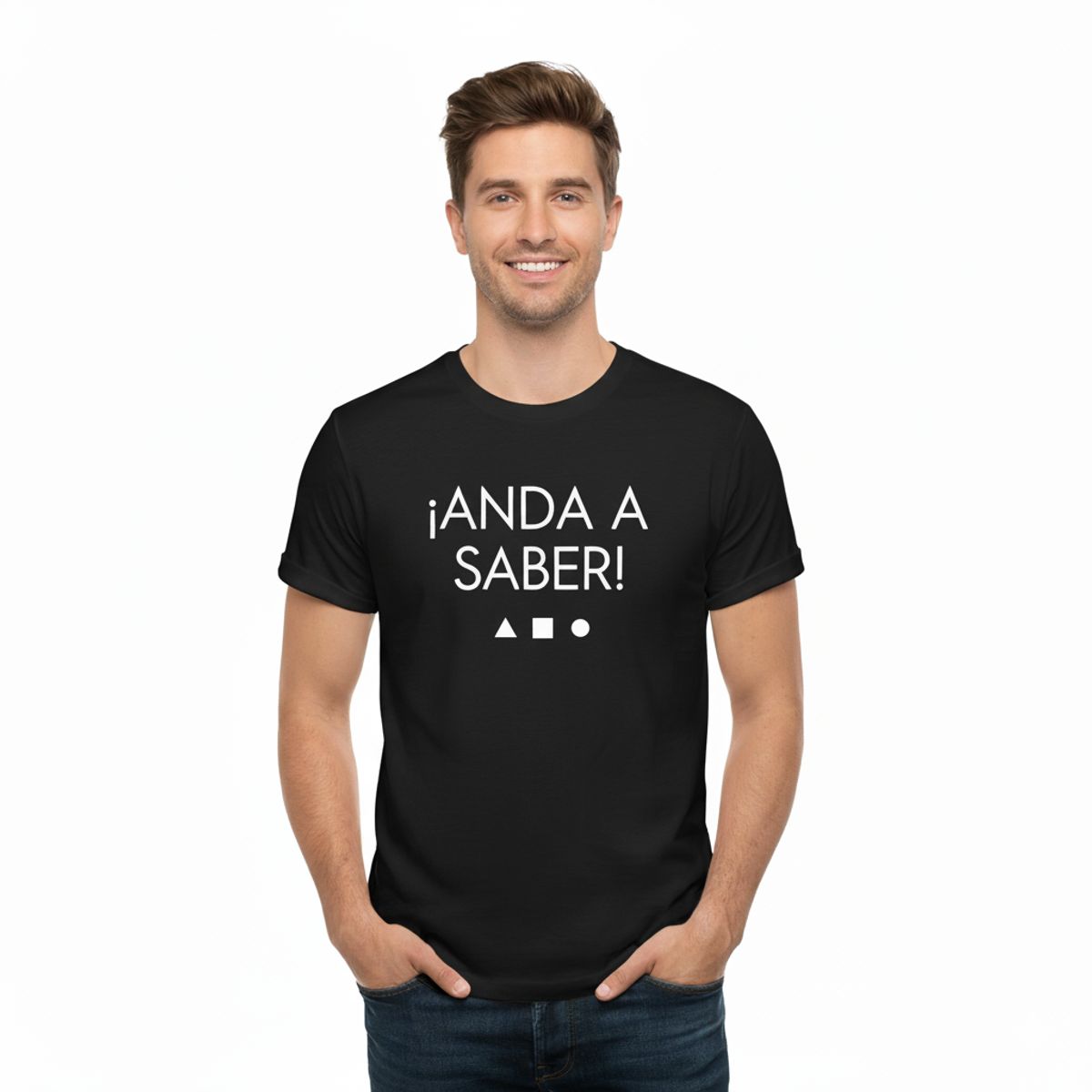 TRIPLE PLAY - Polera De Algodón Con Frase Chilena ANDA A SABER