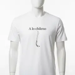 TRIPLE PLAY - Polera De Algodón Con Frase Chilena A LO CHILENO
