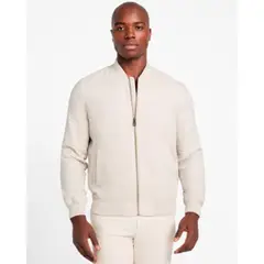 GUESS - Chaqueta Herringbone Bomber Blanco Invierno