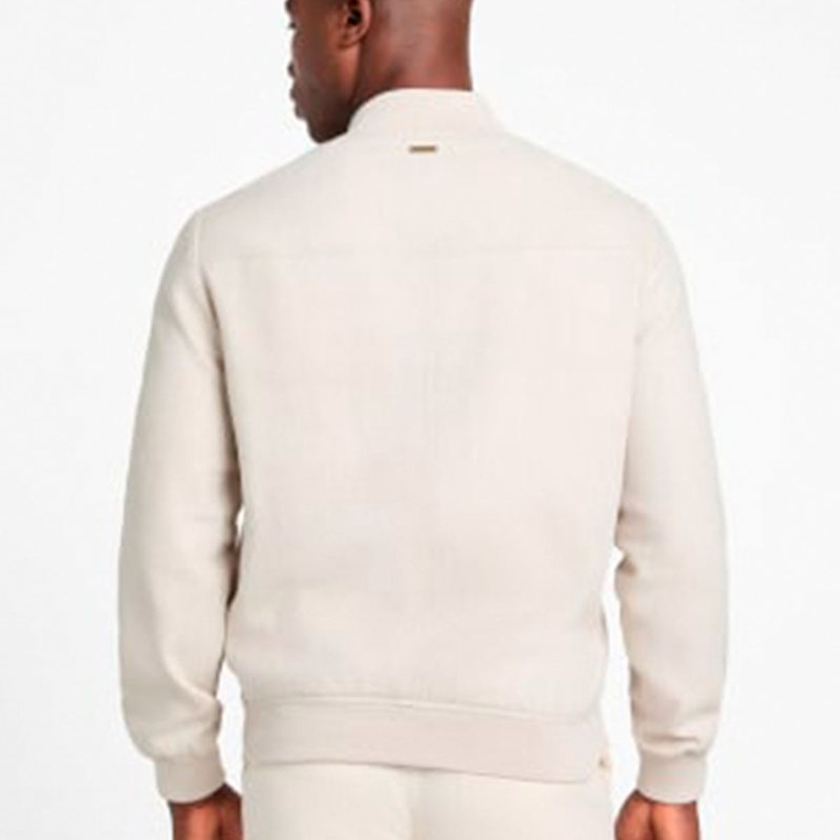 GUESS - Chaqueta Herringbone Bomber Blanco Invierno