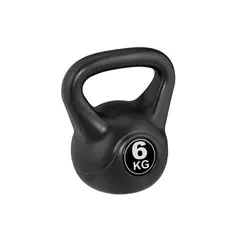 DALI - Pesa Rusa 6 kg – Kettlebell Recubierta en Plástico, Asa Ergonómica y Base Estable