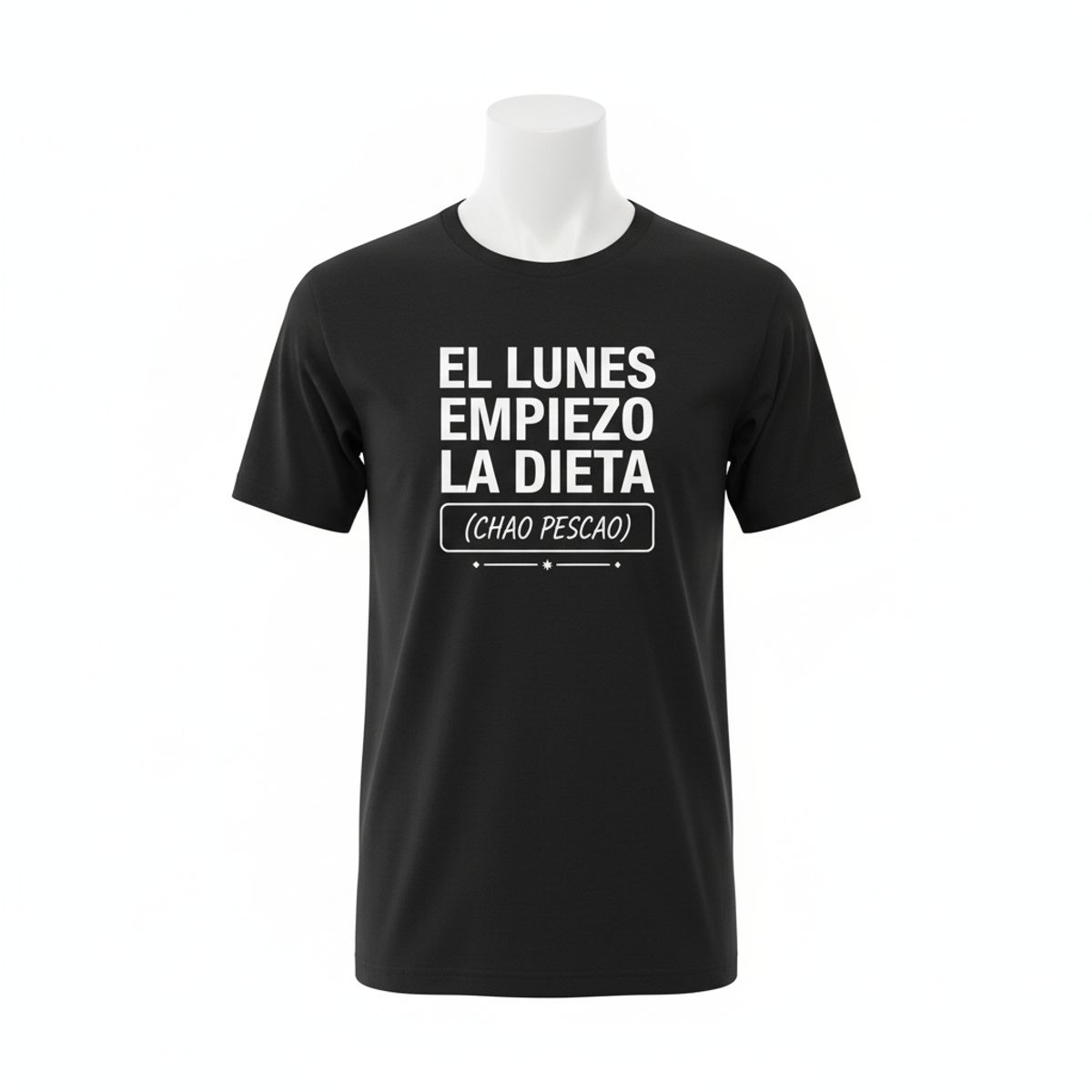 TRIPLE PLAY - Polera De Algodón Con Frase Chilena EL LUNES EMPIEZO LA DIETA