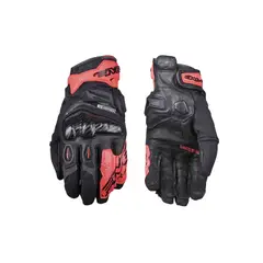 FIVE GLOVES - Guantes Moto Five X-Rider WP Negro/Fluor Rojo
