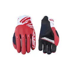 FIVE GLOVES - Guantes Moto Five E3 EVO Blanco/Rojo
