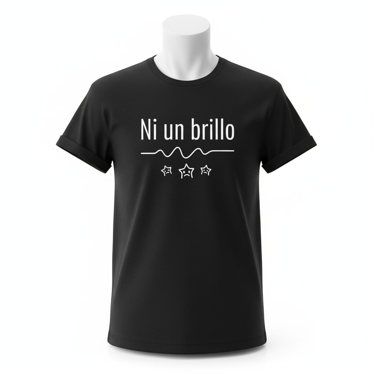 TRIPLE PLAY - Polera De Algodón Con Frase Chilena NI UN BRILLO