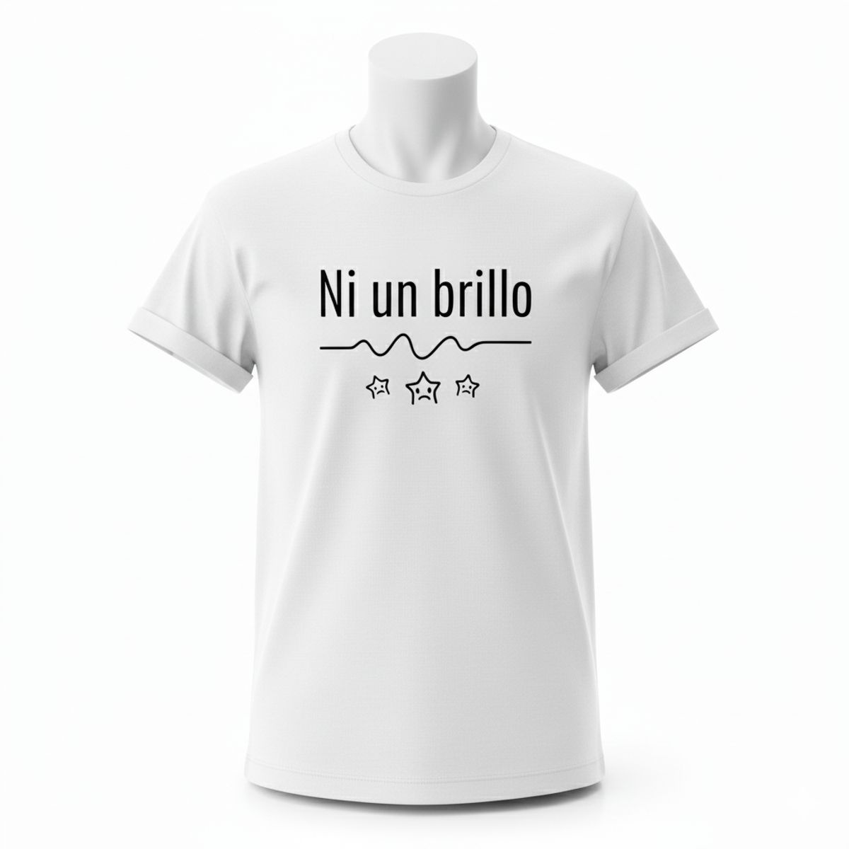 TRIPLE PLAY - Polera De Algodón Con Frase Chilena NI UN BRILLO