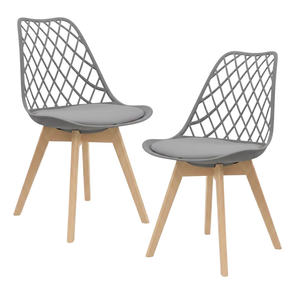 HABITA2 CHILE - Pack 2 Silla de comedor acolchada Tulip Mesh