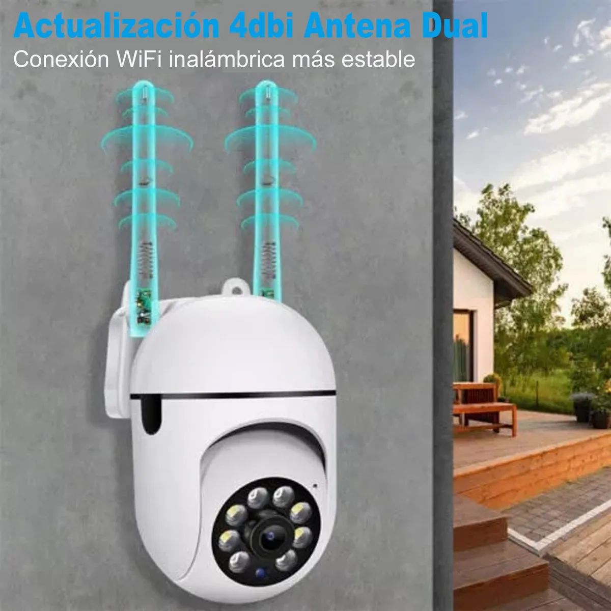 g Cámara De Seguridad Wifi Audio Bidireccion Con Alarma Color Blanco, marca GENERICO - Foto 2