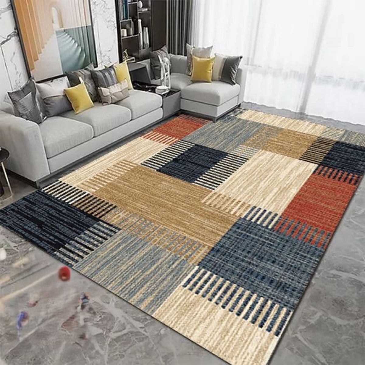 GENERICO - ALFOMBRA RECTANGULAR 3D MODERNA 160X200 CON  ANTIDELIZANTE