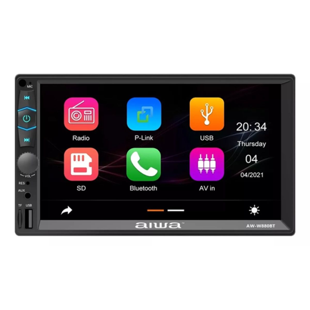 AIWA - Radio Auto 2 Din Mirrorlink Touch De 7'' Aiwa W880bt