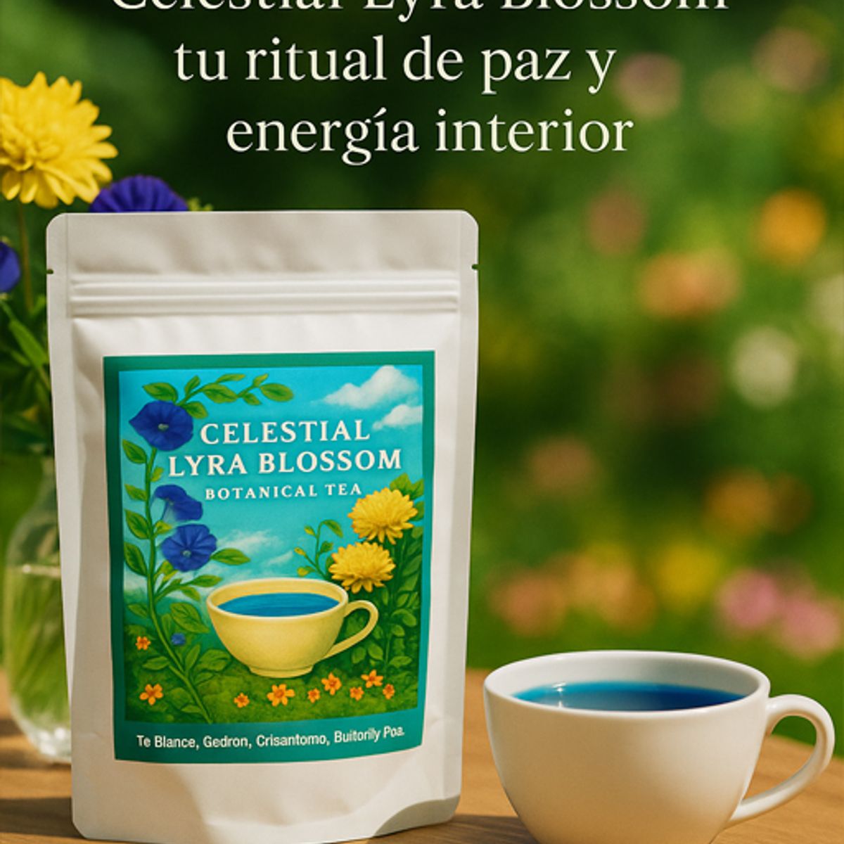 ANDES TEA - Té Celestial Lyra Blossom Una infusión celestial de calma, equilibrio y serenidad 10 bolsitas