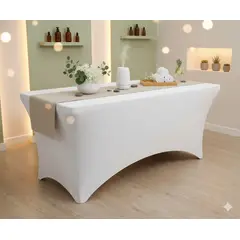 GENERICO - FUNDA ELASTICA PARA CAMILLA, MESA 210X90X75 CM BLANCO