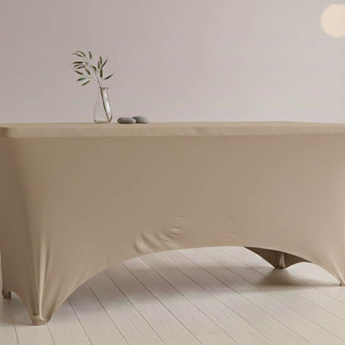 GENERICO - FUNDA  ELASTICA PARA CAMILLA,  MESA  210X90X75 CM BEIGE