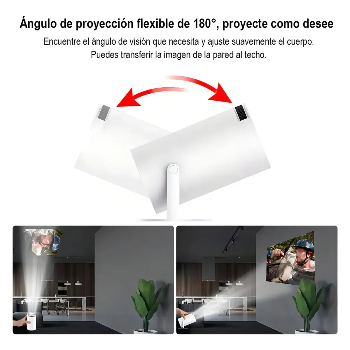 GENERICO - Proyector mini Proyector Profesional Hy300 Smart TV 8000lm blanco