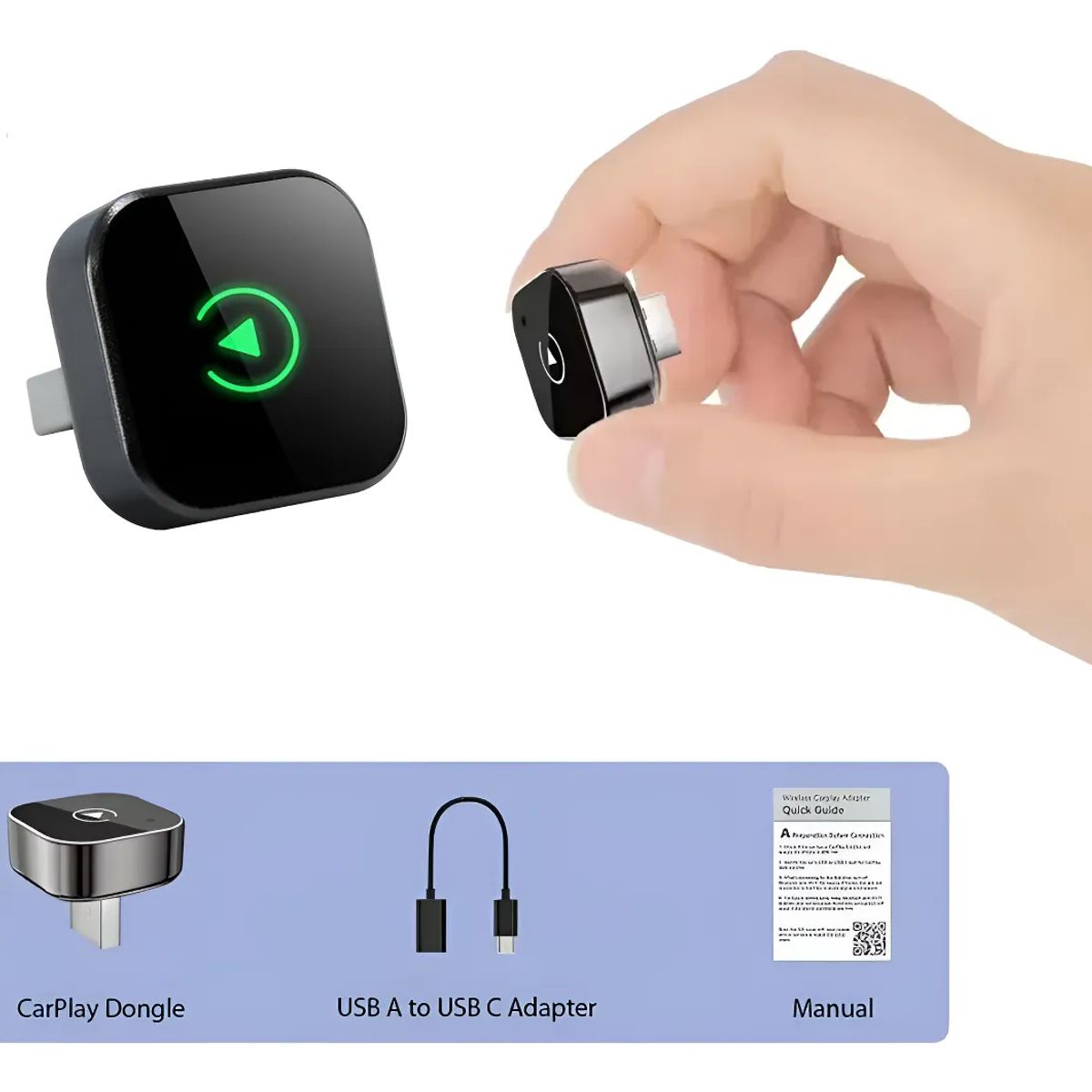 GENERICO - Adaptador Usb Bluetooth Carplay Y Android Auto Inalámbrico