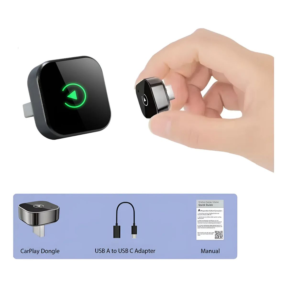 GENERICO - Adaptador Usb Bluetooth Carplay Y Android Auto Inalámbrico