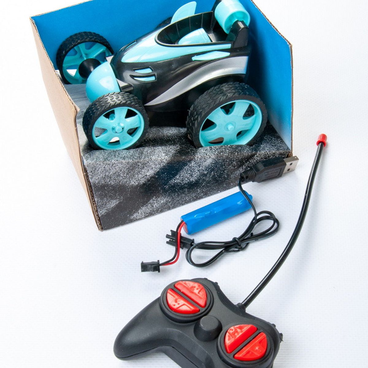 GENERICO - AUTO DE JUGUETE INSECTOR GIRO 360 CONTROL REMOTO AZUL