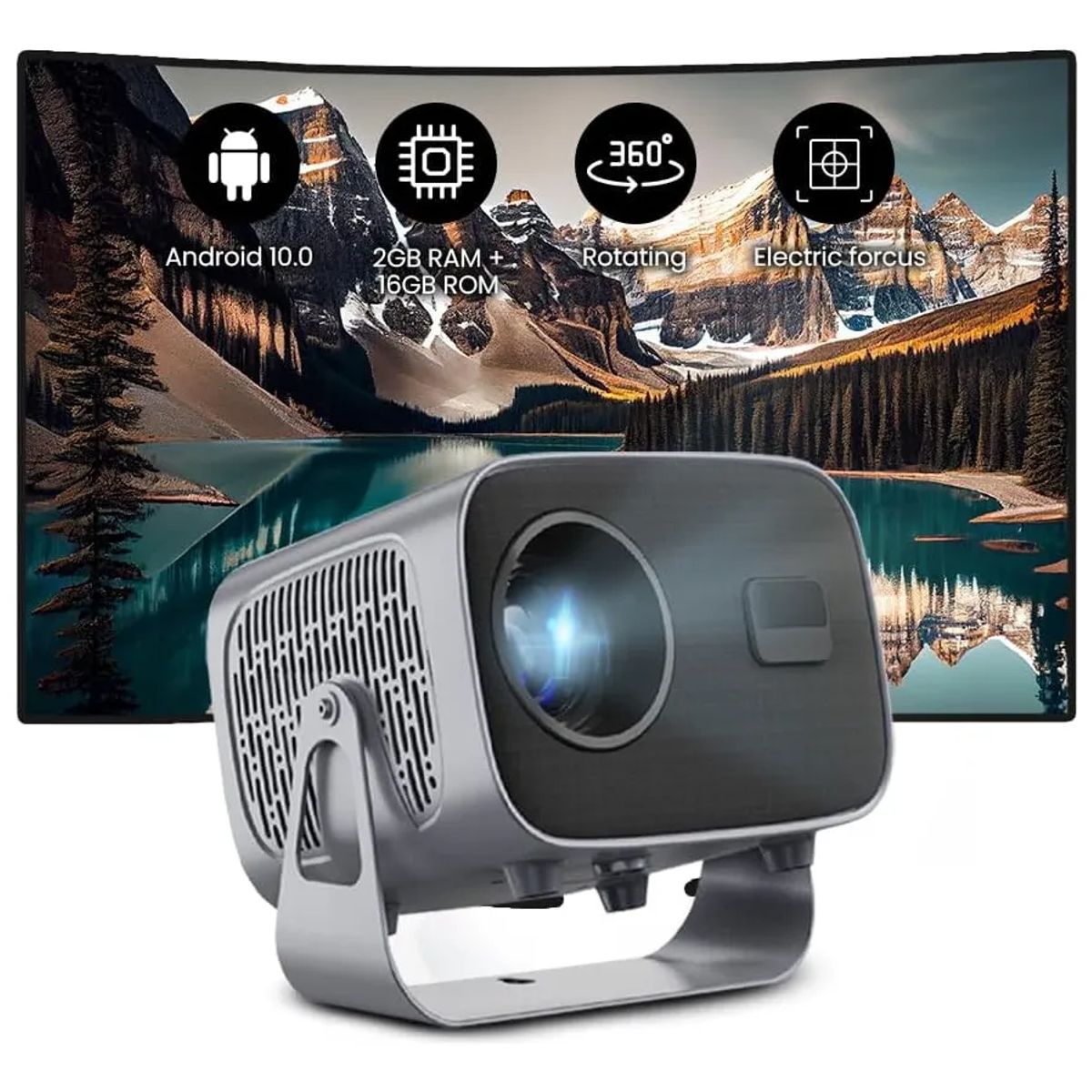 GENERICO - Proyector Inteligente Portátil 4k, 1080p 600 Ansi/20000lm