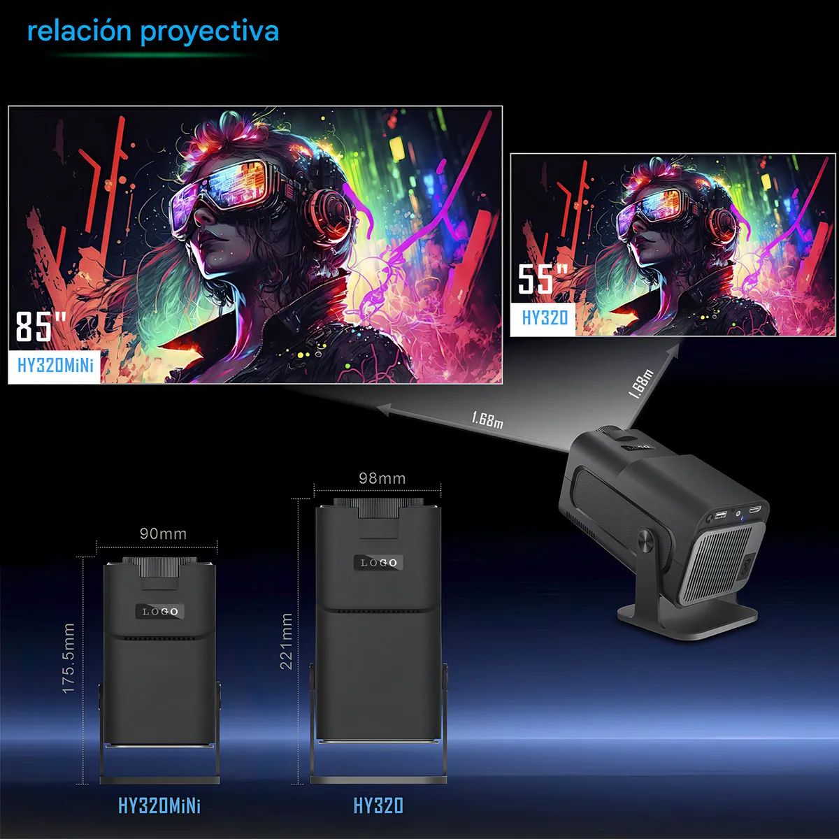 GENERICO - Proyector Portátil Android 4k 11 Wifi Bt 5