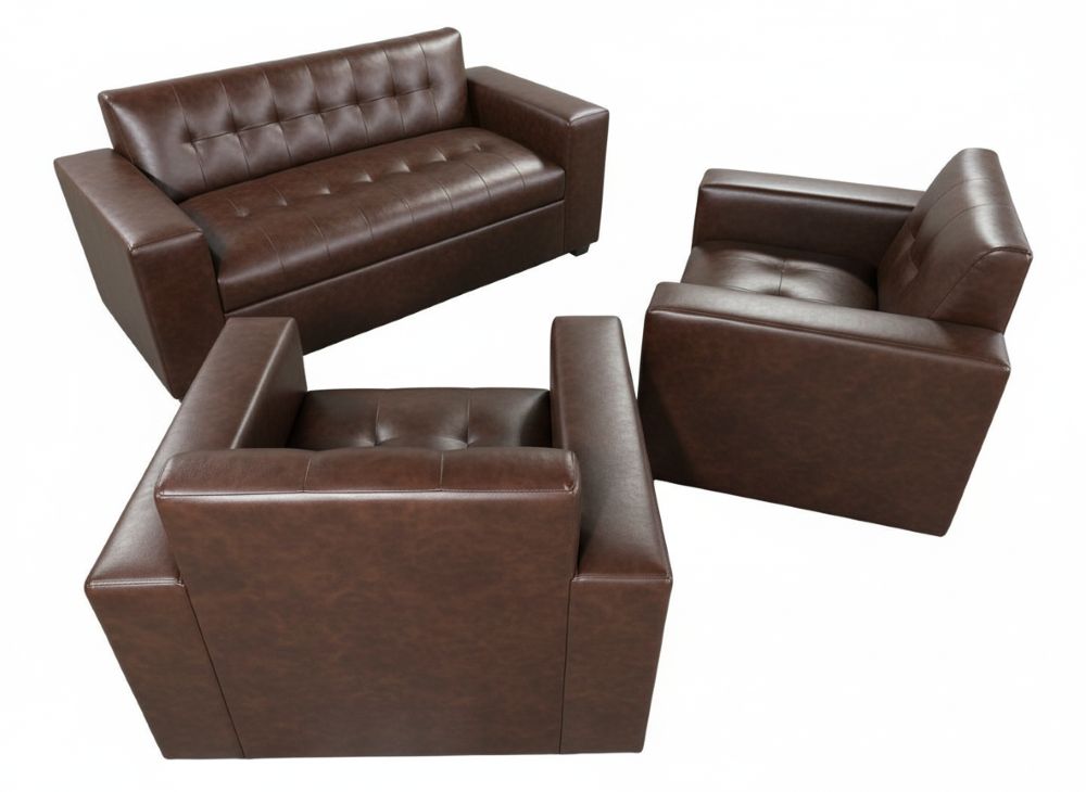JUEGO DE LIVING ECOCUERO CHOCOLATE Chocolate