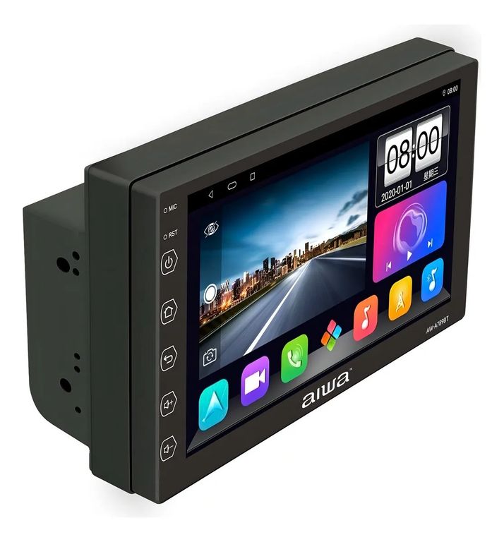 Radio Auto 2 Din Android Touch Hd De 7'' Aw-a789bt Color Negro