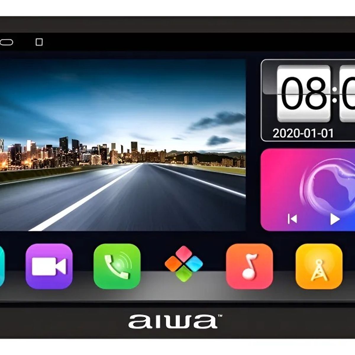 AIWA - Radio Auto 2 Din Android Touch Hd De 7'' Aiwa Aw-a789bt Color Negro